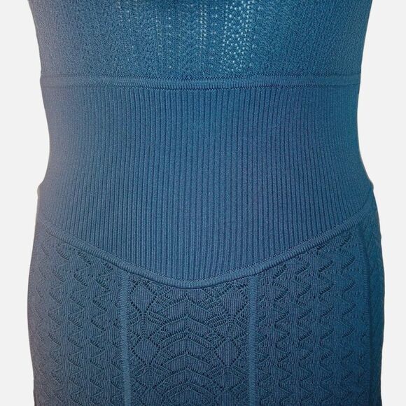 NWOT CATHERINE MALANDRINO $495 Off The Shoulder Cowl Neck Dress Pointelle Knit S - Picture 4 of 5